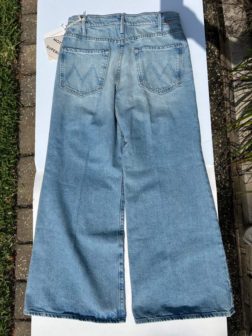NWT🌷MOTHER Hustler Roller Ankle High-Rise Wide-Leg Jeans - Picture 10 of 15